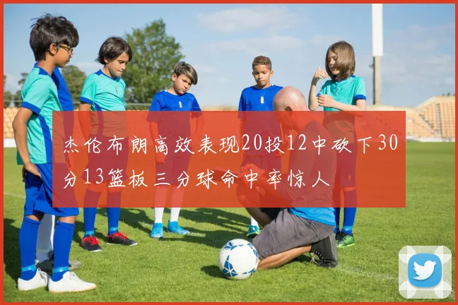 杰伦布朗高效表现20投12中砍下30分13篮板三分球命中率惊人